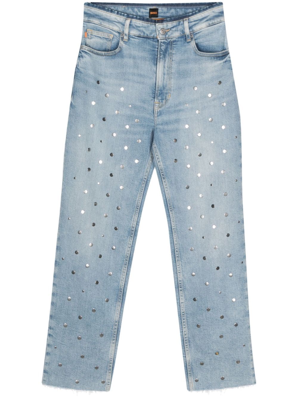 BOSS stud-detail tapered jeans - Blue von BOSS