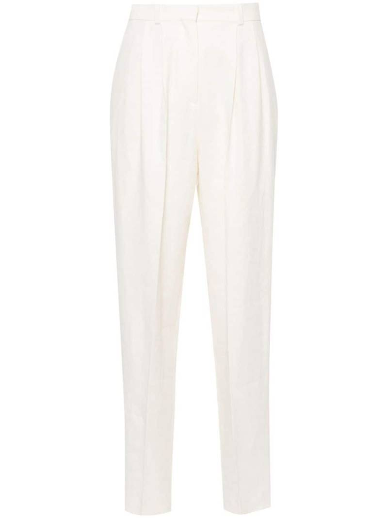 BOSS tapered twill trousers - White von BOSS