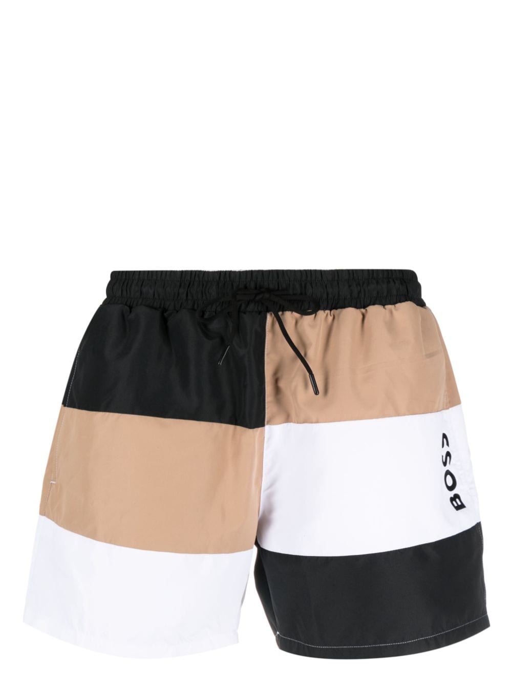 BOSS three-tone swim shorts - Black von BOSS