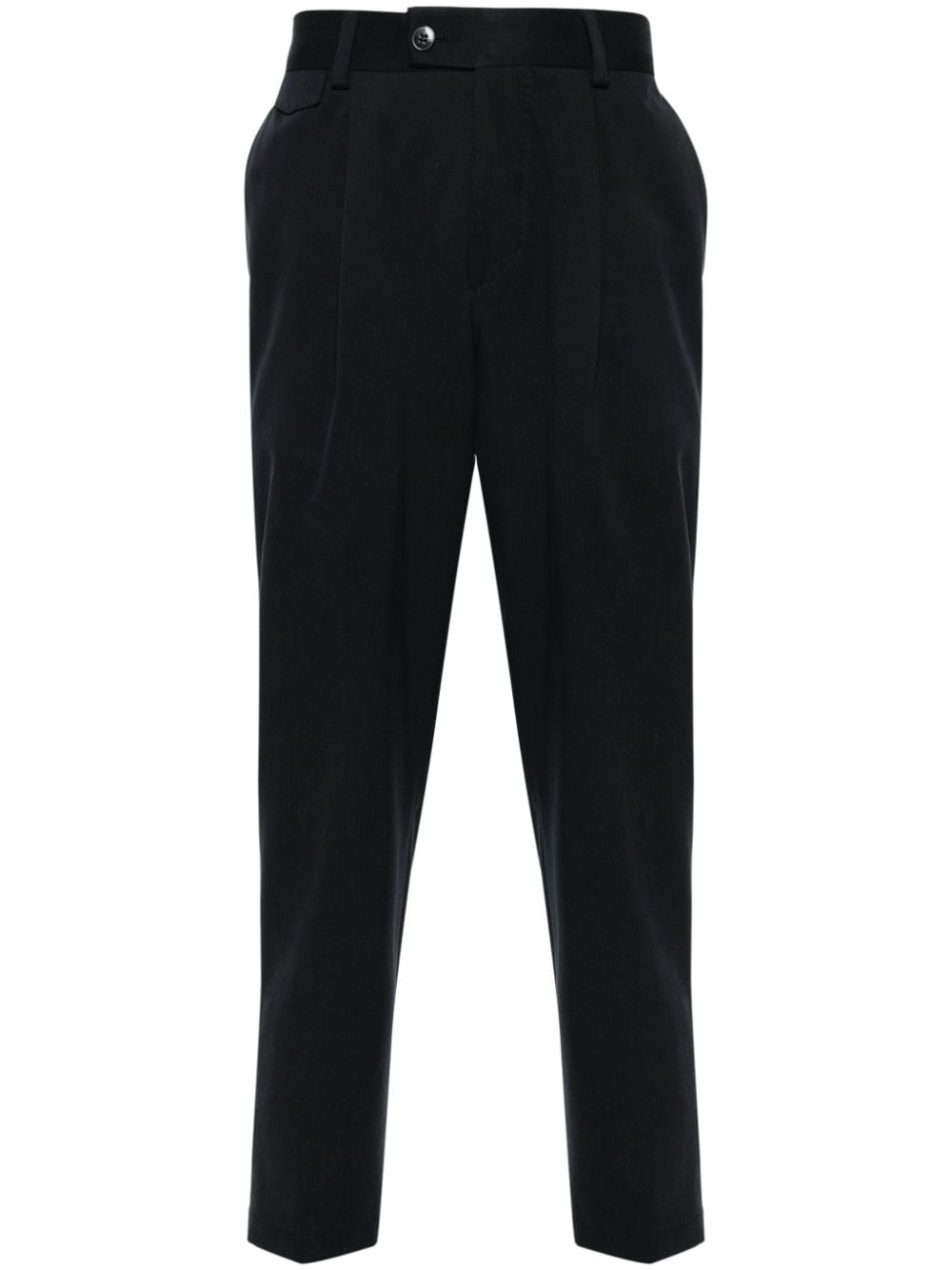 BOSS twill silk trousers - Blue von BOSS