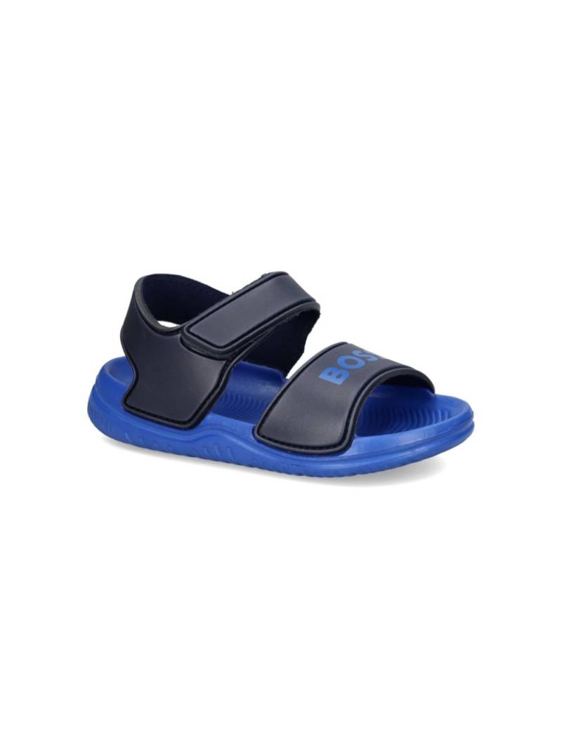 BOSS two-tone touch-strap sandals - Blue von BOSS