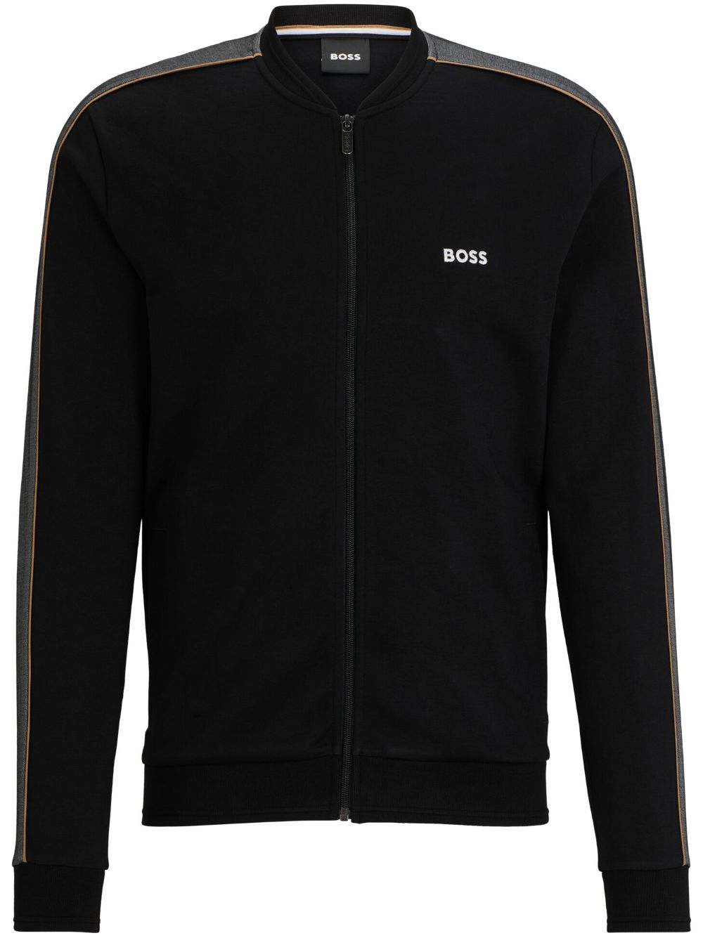 BOSS zip-up jersey sweatshirt - Black von BOSS