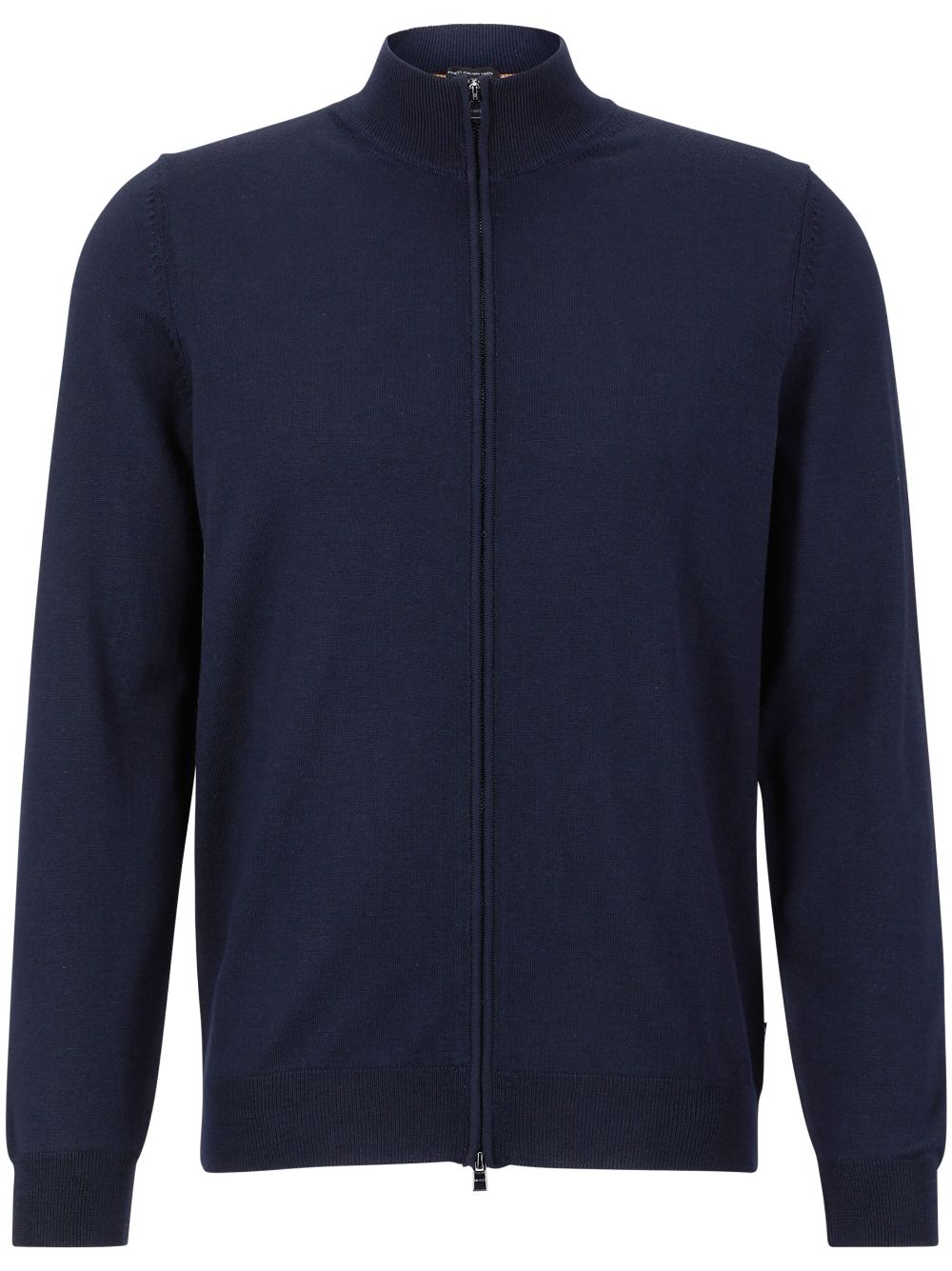 BOSS zipped knit cardigan - Blue von BOSS