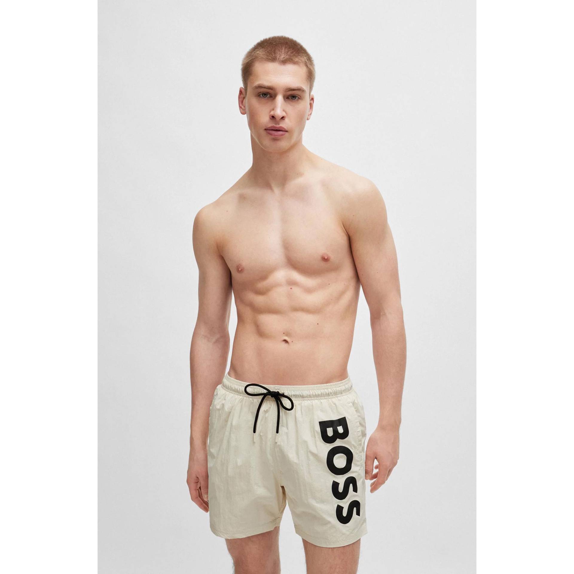 Badehose Herren Beige L von BOSS