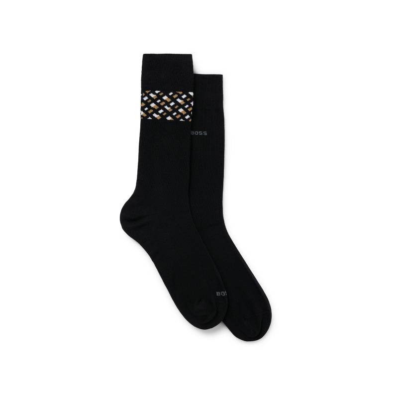 Duopack, Wadenlange Socken Herren Black 39-42 von BOSS