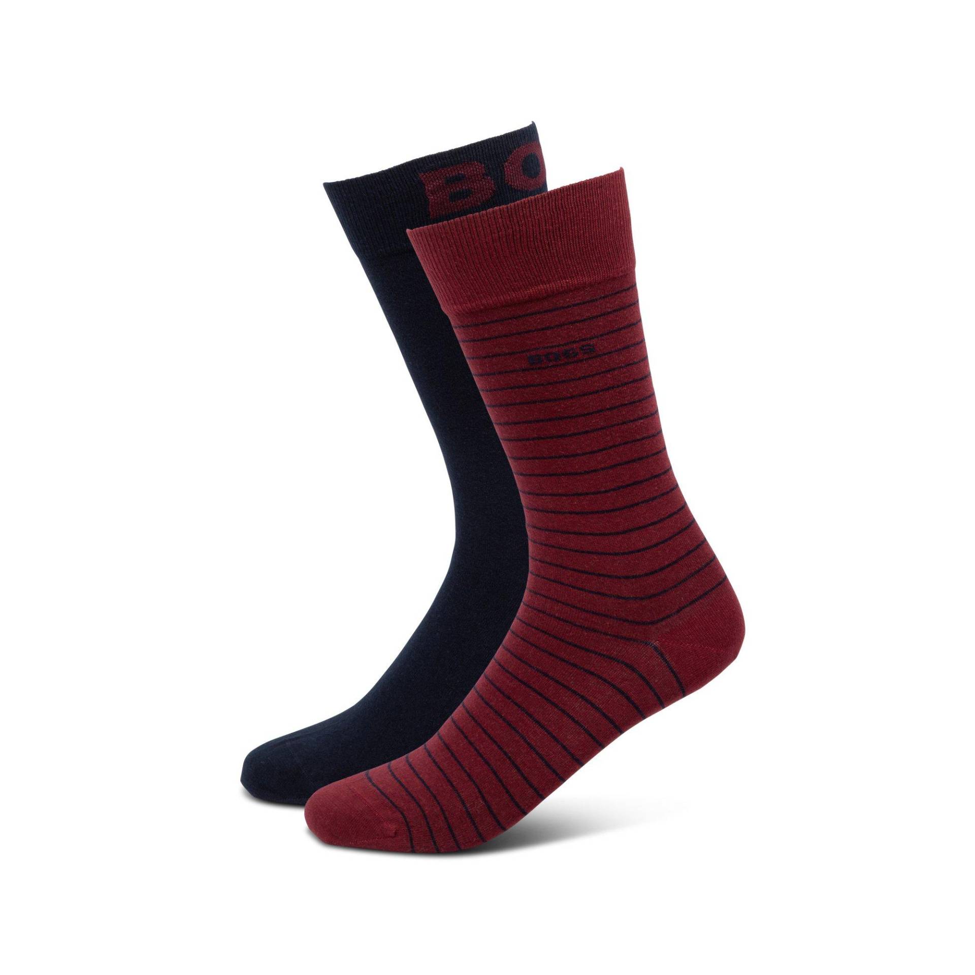 Duopack, Wadenlange Socken Herren Dunkelrot 43-46 von BOSS