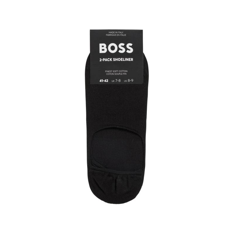 Duopack, Wadenlange Socken Herren Black 39-40 von BOSS