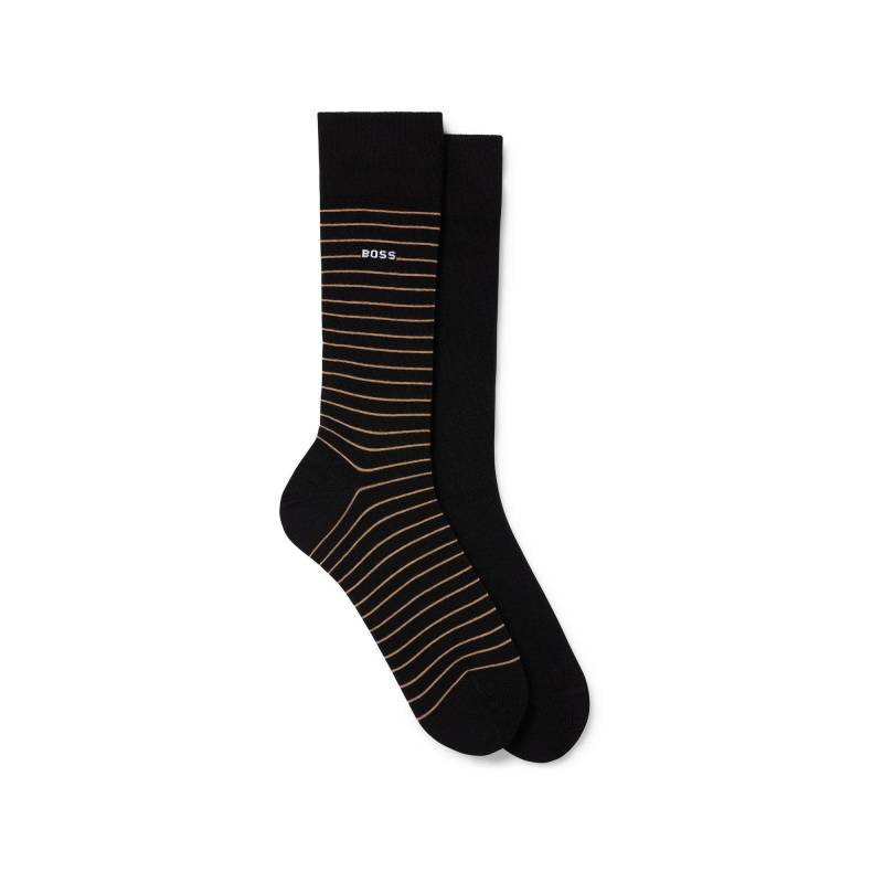 Duopack, Wadenlange Socken Herren Schwarz 43-46 von BOSS