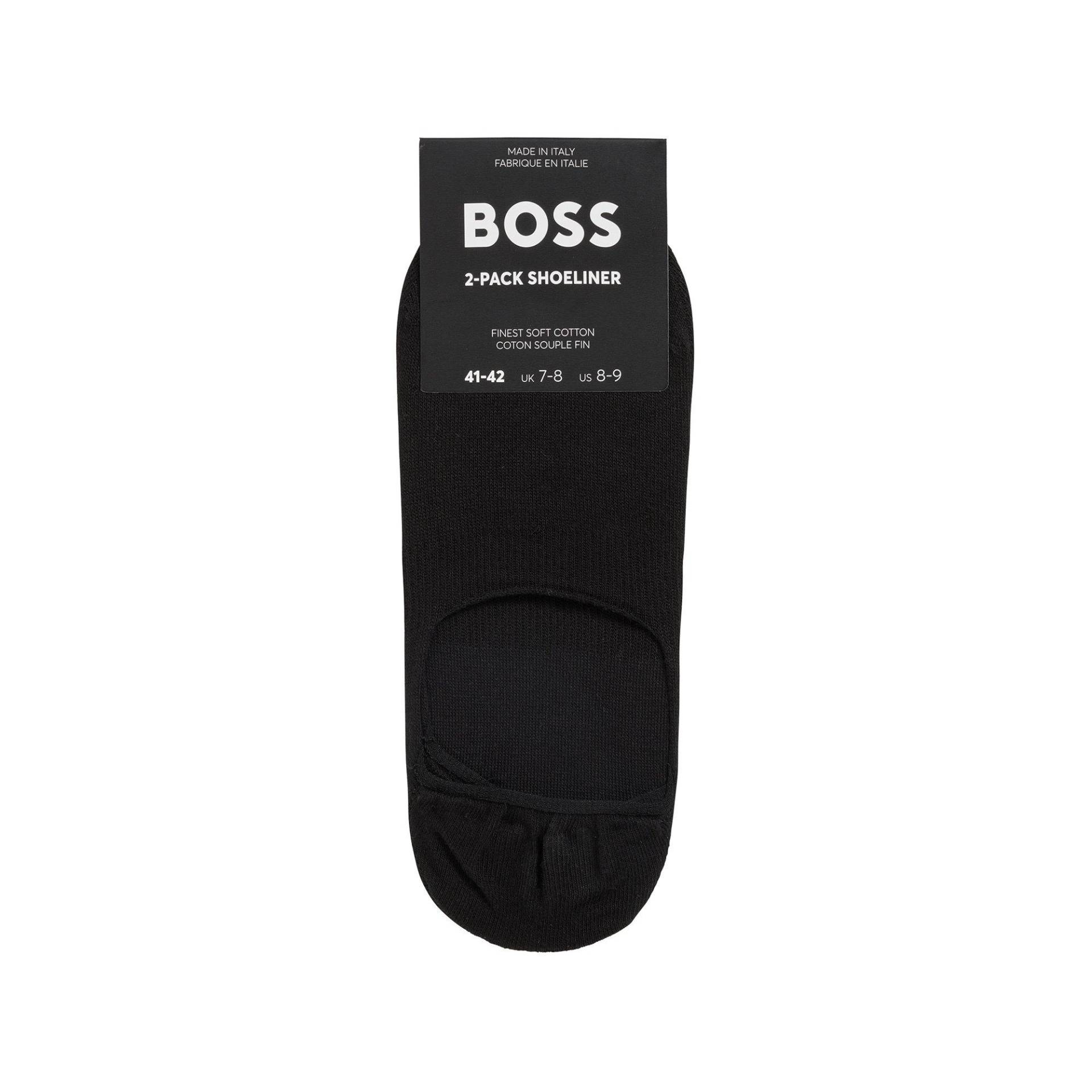 Duopack, Wadenlange Socken Herren Black 45-46 von BOSS