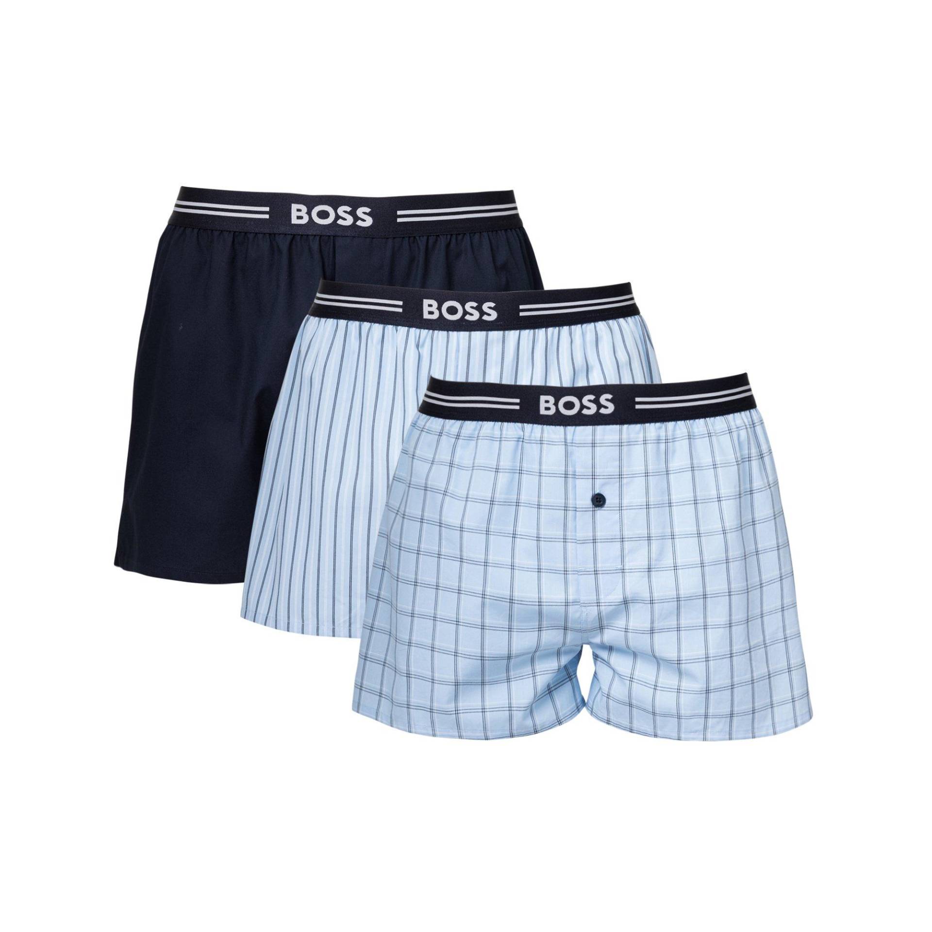 Triopack, Boxershorts Herren Blau L von BOSS