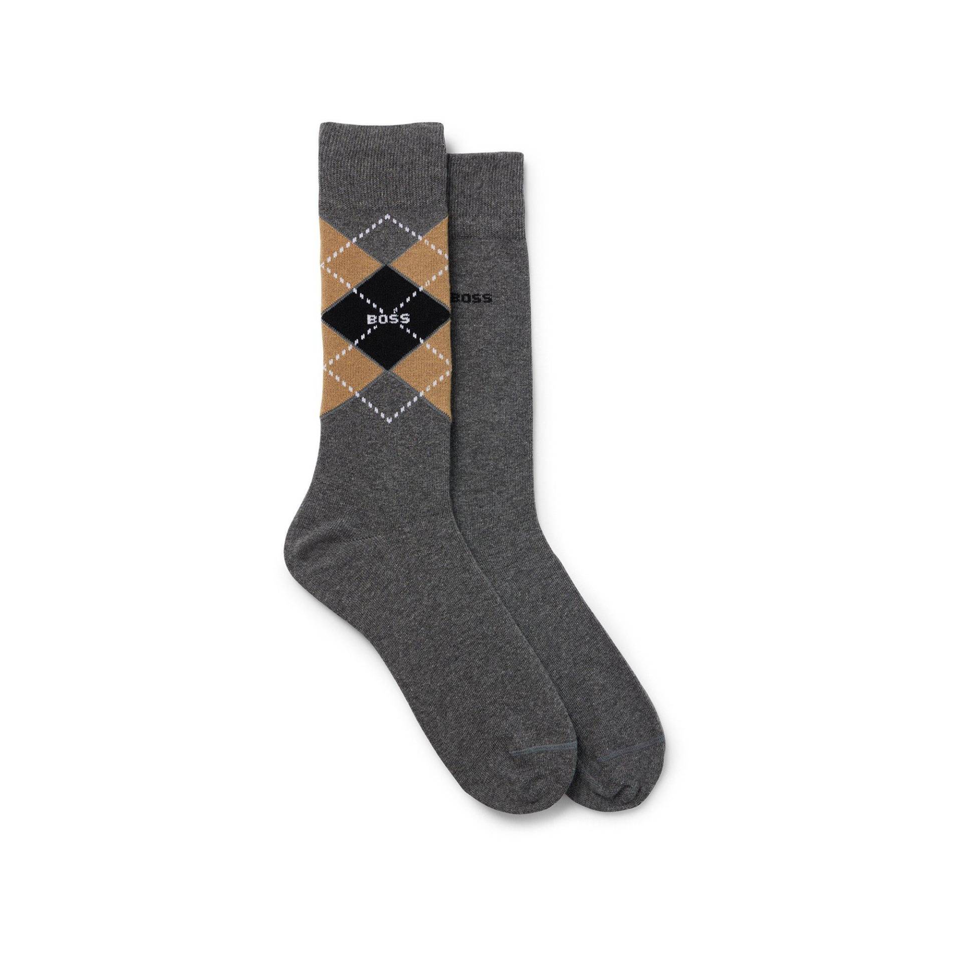 Triopack, Wadenlange Socken Herren Grau 39-42 von BOSS