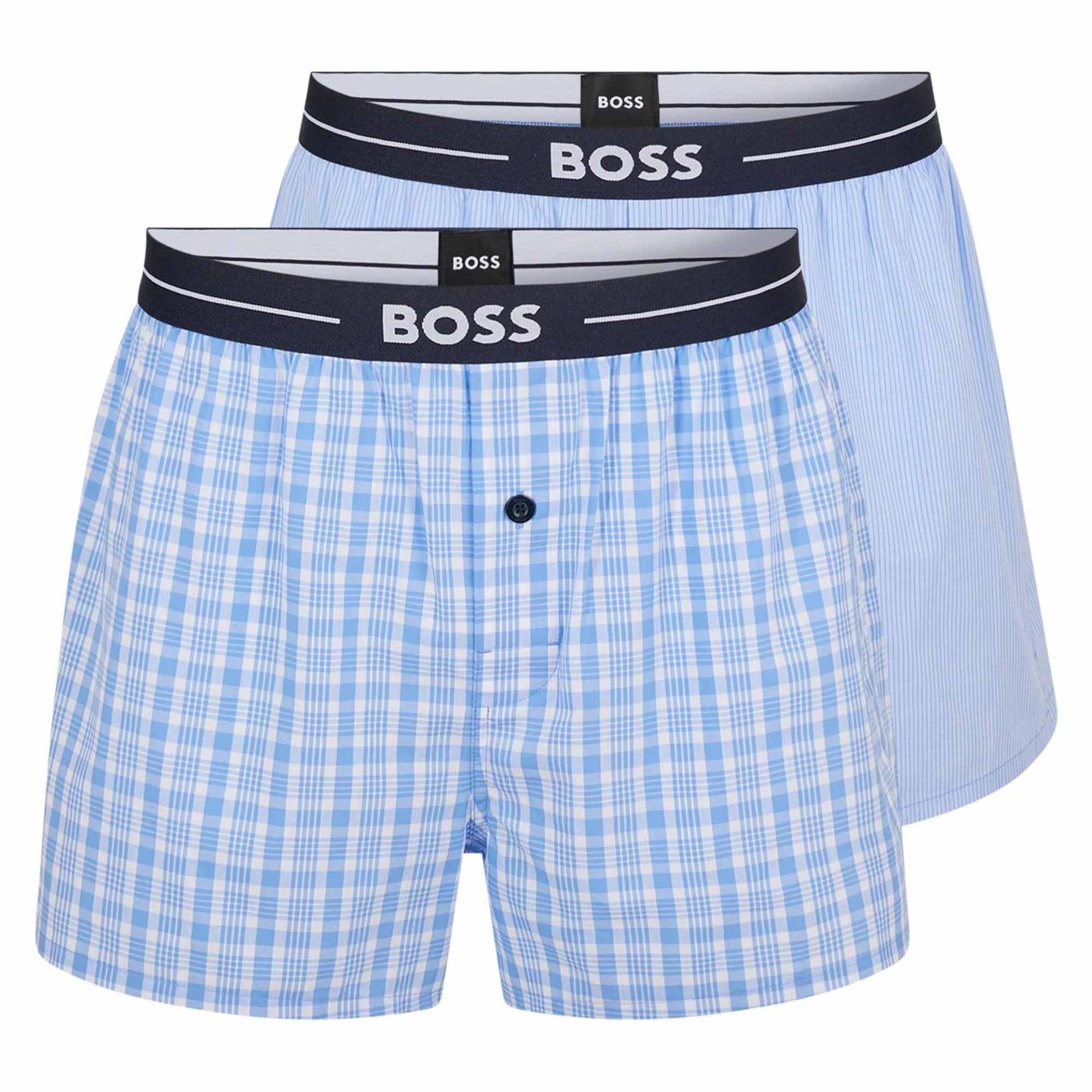 Web-boxershorts Bequem Sitzend Herren Blau XL von BOSS