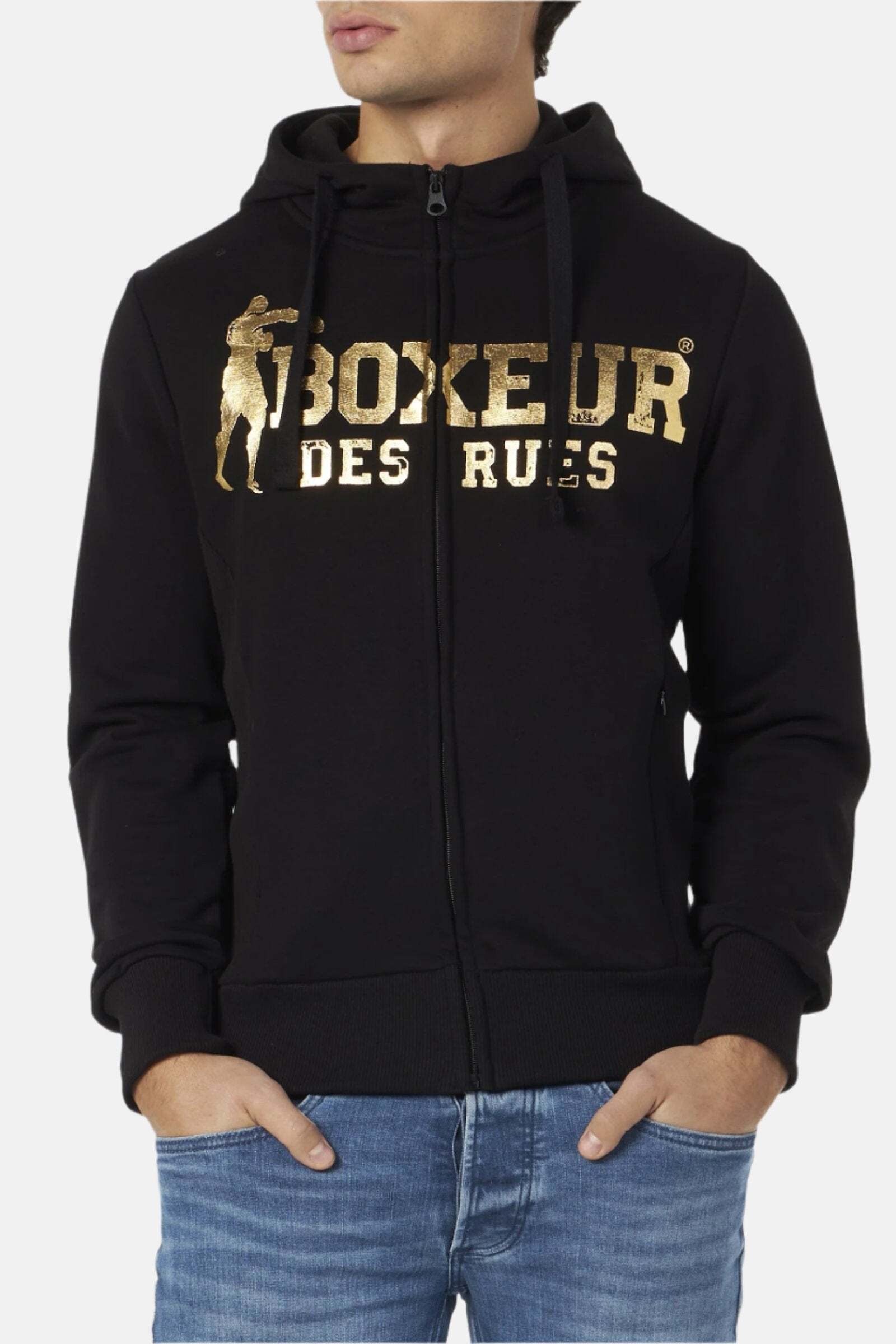 BOXEUR DES RUES Kapuzensweatjacke »BOXEUR DES RUES Kapuzenpullover Hooded Full Zip Sweatshirt« BOXEUR DES RUES Kapuzensweatjacke »BOXEUR DES RUES Kapuzenpullover Hooded Full Zip Sweatshirt« von BOXEUR DES RUES
