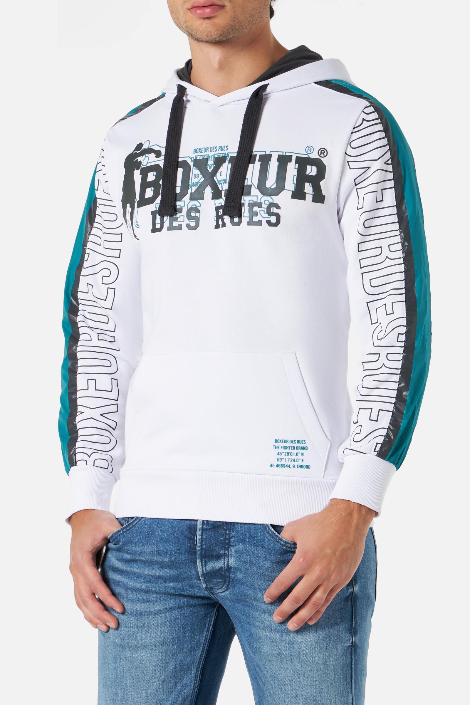 BOXEUR DES RUES Kurzarmpullover »Kapuzenpullover Hoodie With Raglan Sleeves« von BOXEUR DES RUES