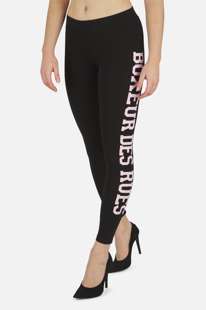 Basic Leggings With Front Logo Damen Schwarz L von BOXEUR DES RUES