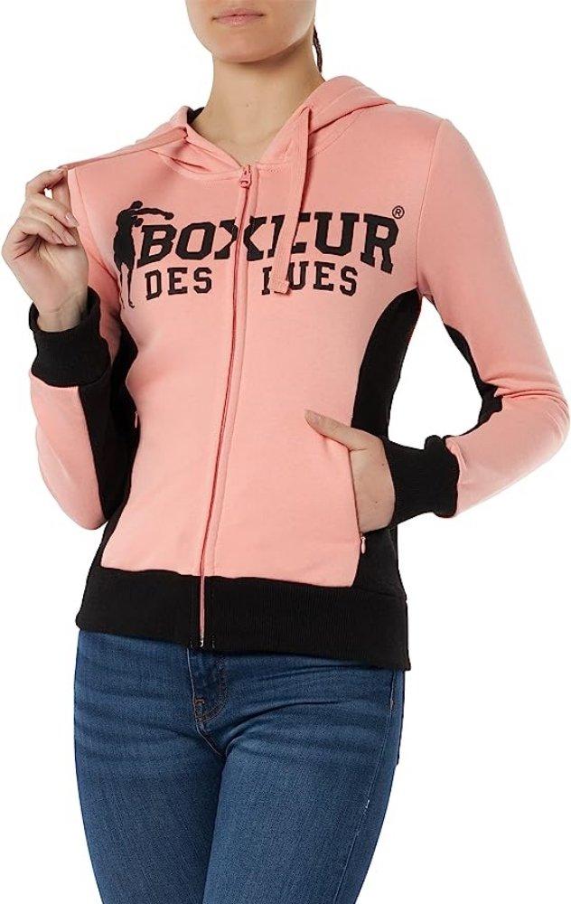 Basic Logo Sweatshirt Mit Reißverschluss Damen Rosa L von BOXEUR DES RUES