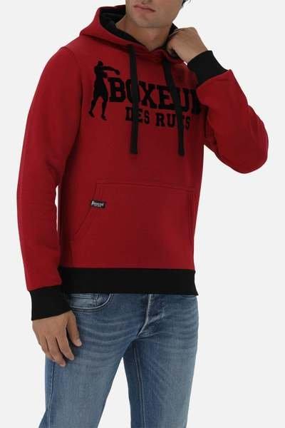 Kapuzenpullover Man Hoodie Sweatshirt Herren Bordeaux L von BOXEUR DES RUES