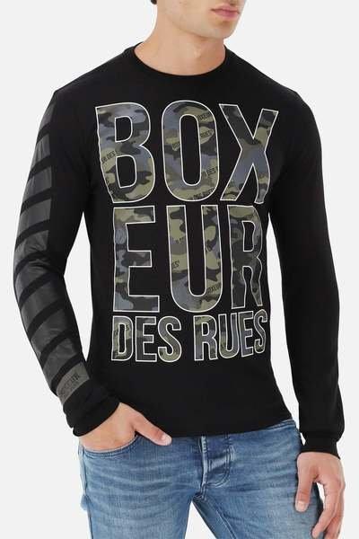 Langarmshirt L/s T-shirt With Prints Herren Schwarz M von BOXEUR DES RUES