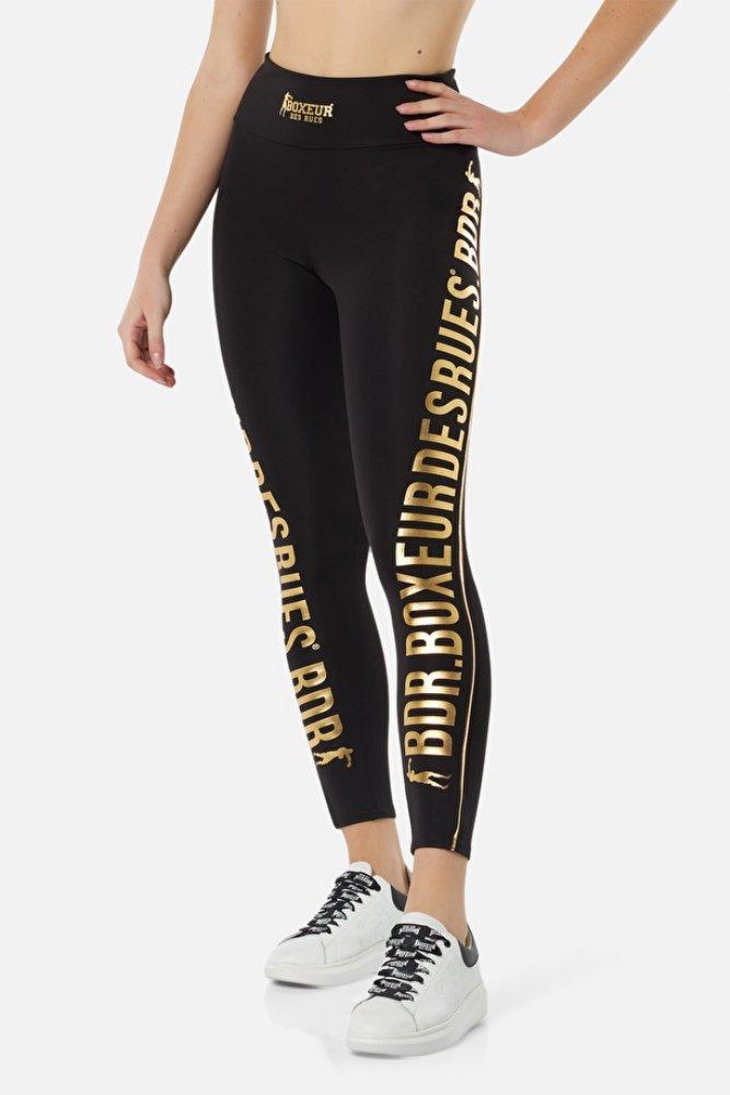 Lettering Printed Leggings Damen Schwarz L von BOXEUR DES RUES