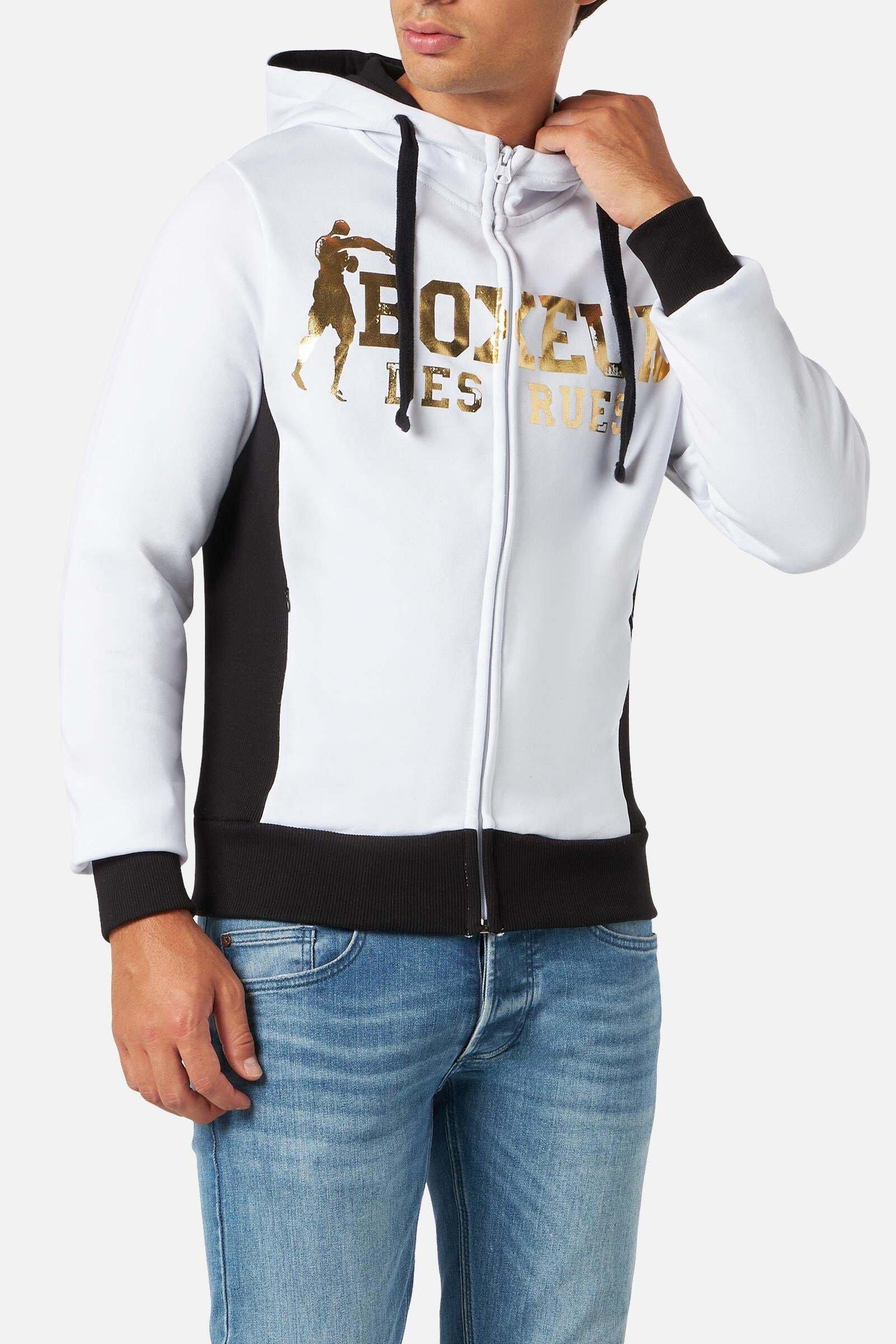 Sweatshirts Hooded Full Zip Sweatshirt Herren Weiss XL von BOXEUR DES RUES