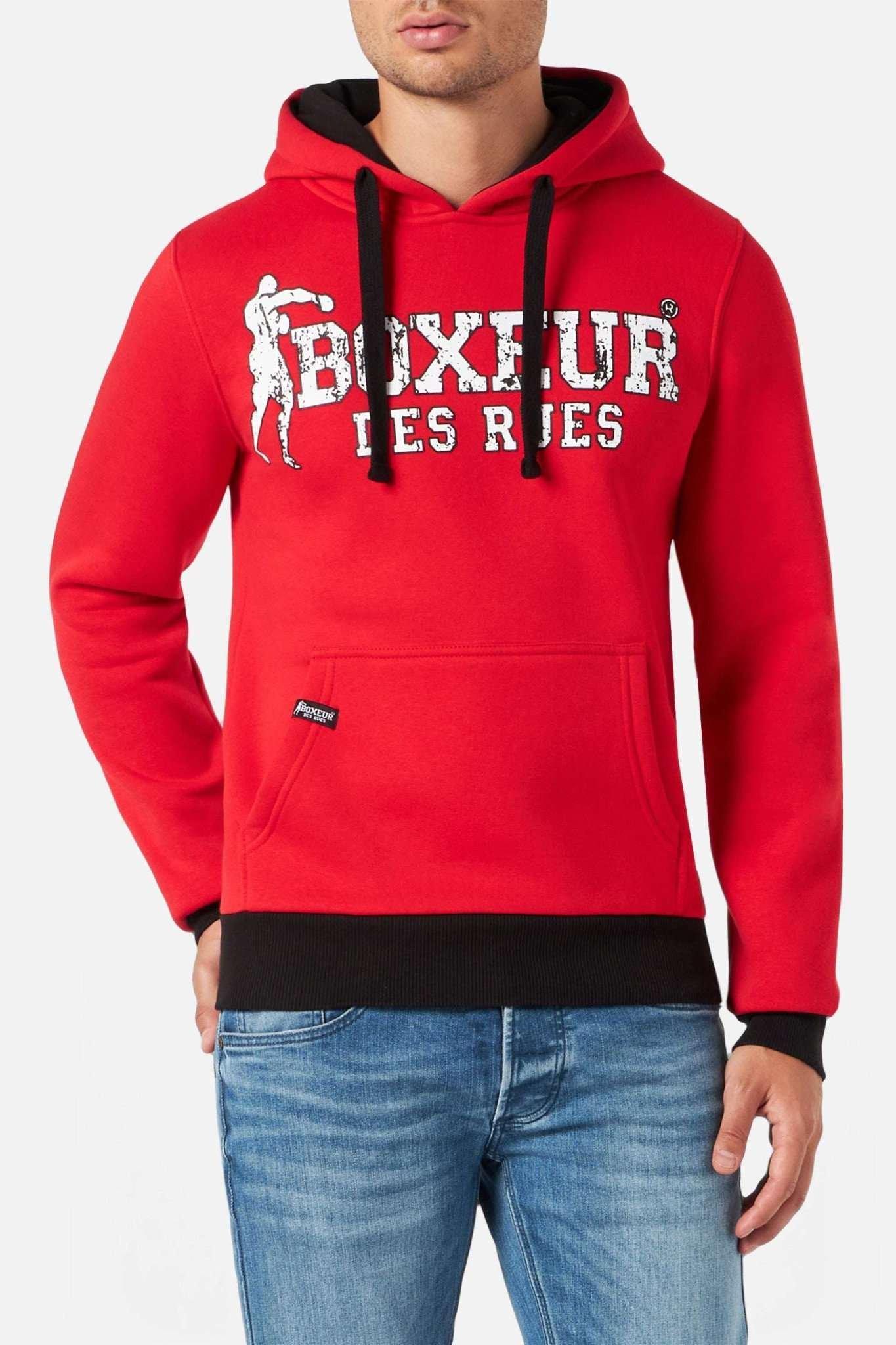 Sweatshirts Man Hoodie Sweatshirt Herren Rot Bunt L von BOXEUR DES RUES