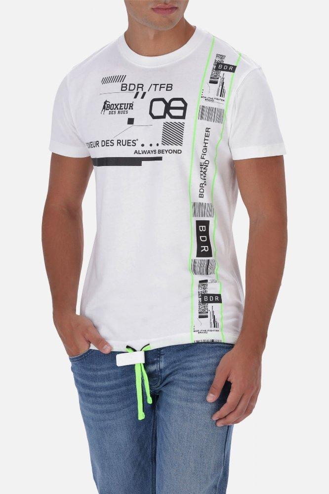 T-shirt Mit Bändern Herren Weiss L von BOXEUR DES RUES