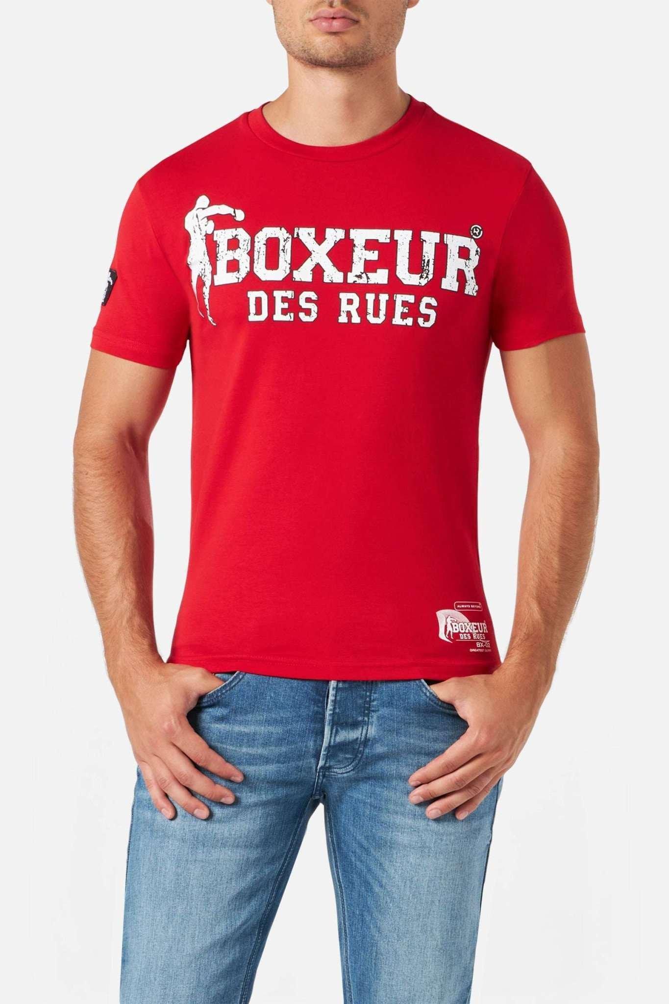 T-shirts T-shirt Boxeur Street 2 Herren Rot Bunt L von BOXEUR DES RUES