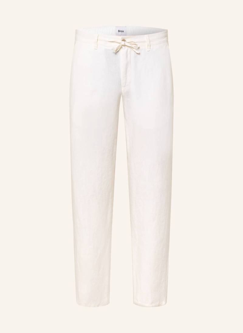 Brax Leinenhose Fabio Jok Im Jogging-Stil Regular Fit weiss von BRAX