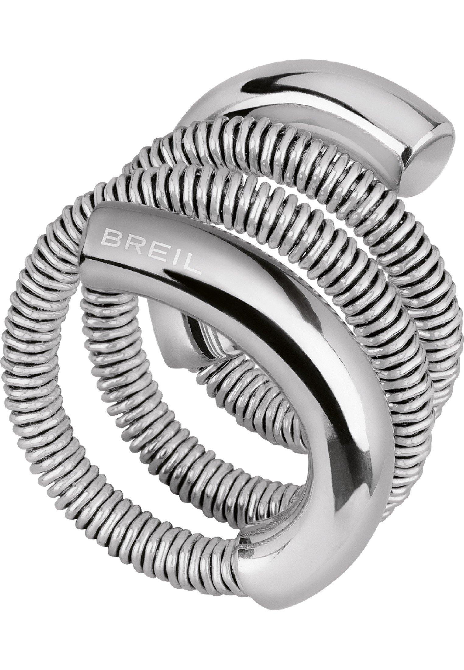 Ring New Snake Steel Damen Silber ONE SIZE von BREIL