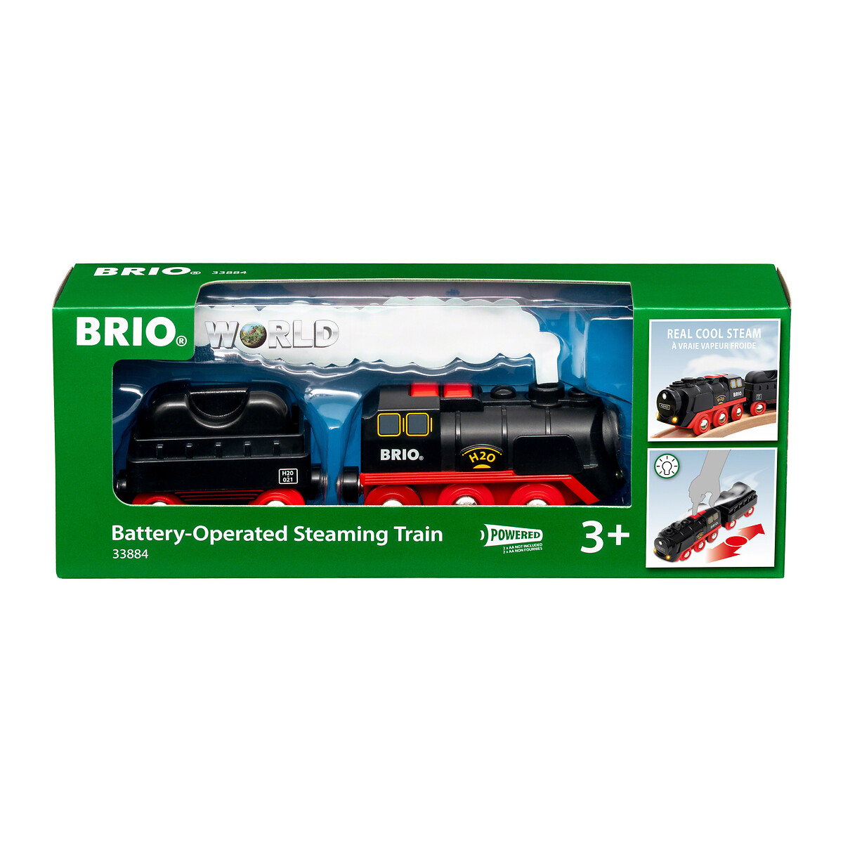 Dampflok mit Batterien von BRIO