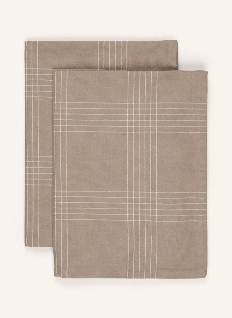 Broste Copenhagen 2er-Set Geschirrtücher Rud grau von BROSTE COPENHAGEN