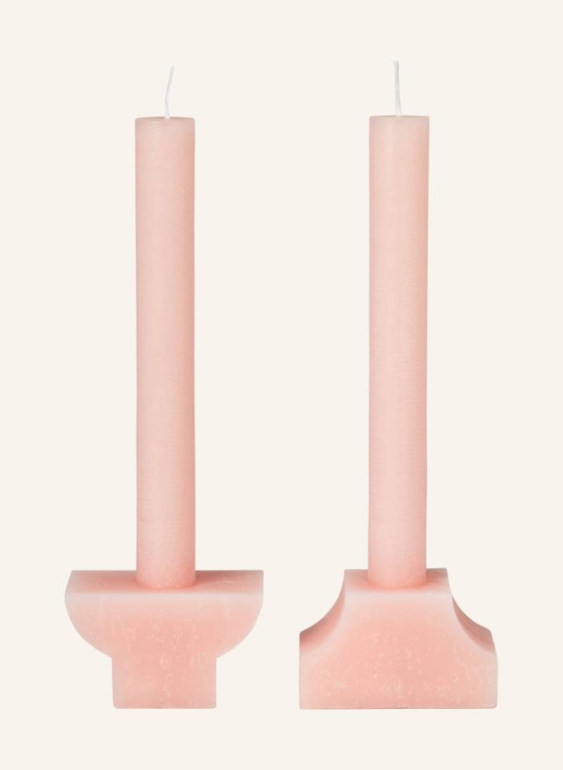 Broste Copenhagen 2er-Set Kerzen Pilas rosa von BROSTE COPENHAGEN