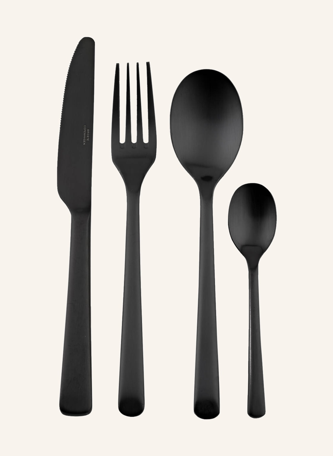 Broste Copenhagen 4-Tlg. Besteck-Set Hune schwarz Broste Copenhagen 4-Tlg. Besteck-Set Hune schwarz von BROSTE COPENHAGEN