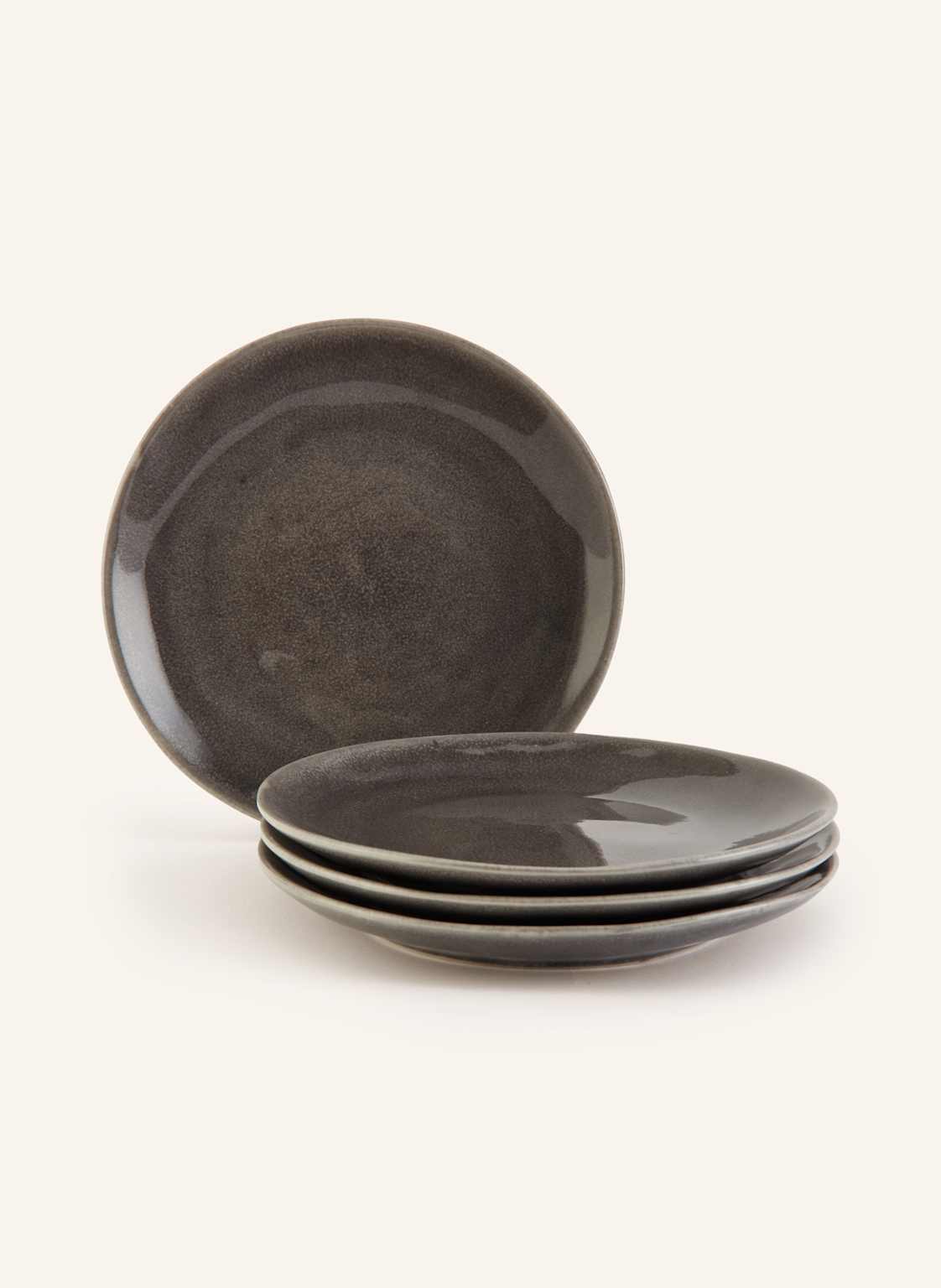 Broste Copenhagen 4er-Set Desserteller Nordic Rain grau Broste Copenhagen 4er-Set Desserteller Nordic Rain grau von BROSTE COPENHAGEN