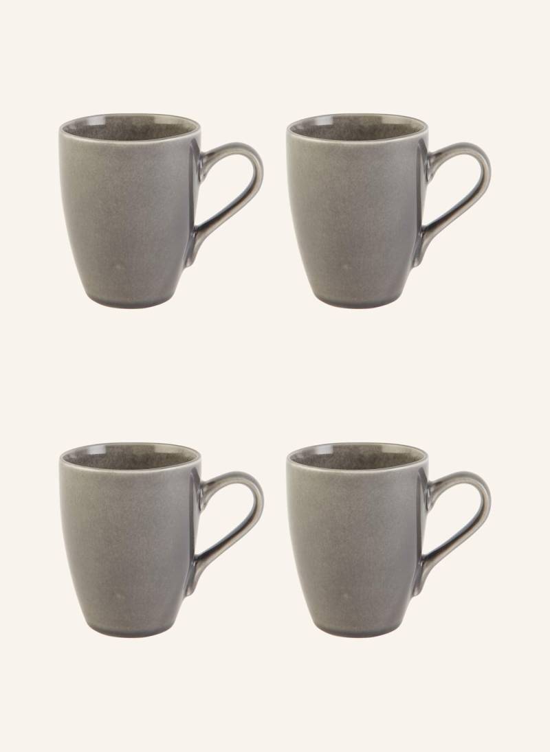 Broste Copenhagen 4er-Set Henkelbecher Nordic Rain grau von BROSTE COPENHAGEN