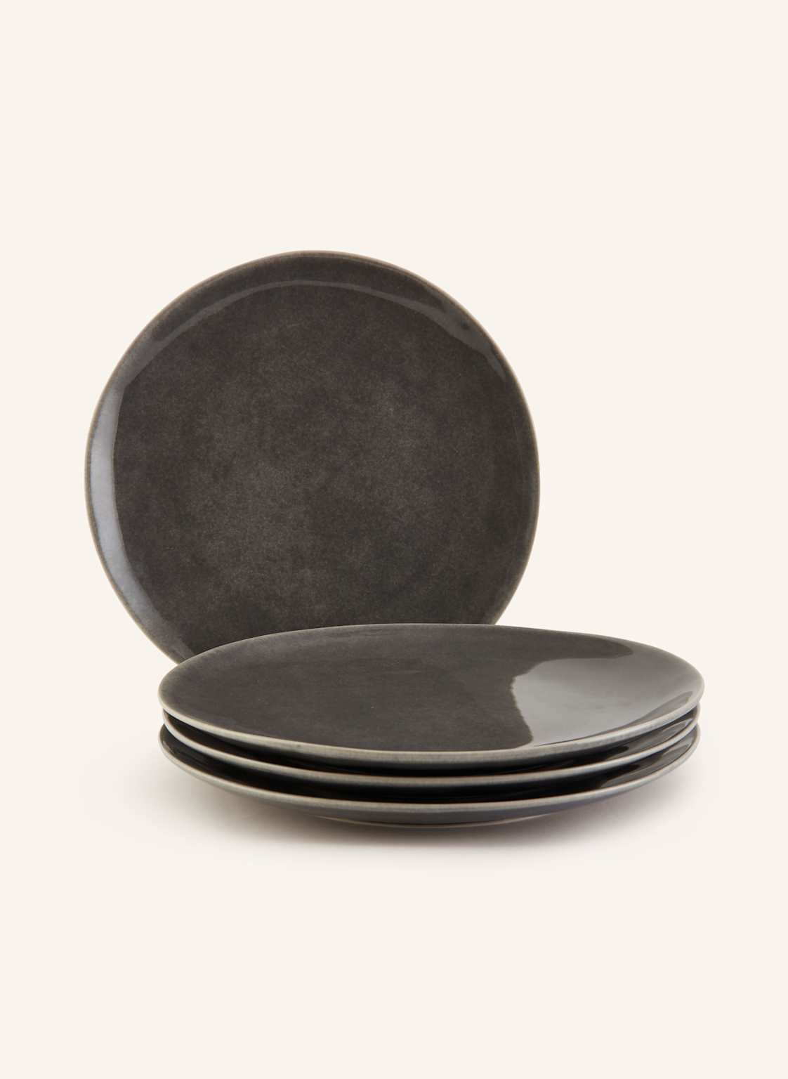 Broste Copenhagen 4er-Set Speiseteller Nordic Rain grau Broste Copenhagen 4er-Set Speiseteller Nordic Rain grau von BROSTE COPENHAGEN