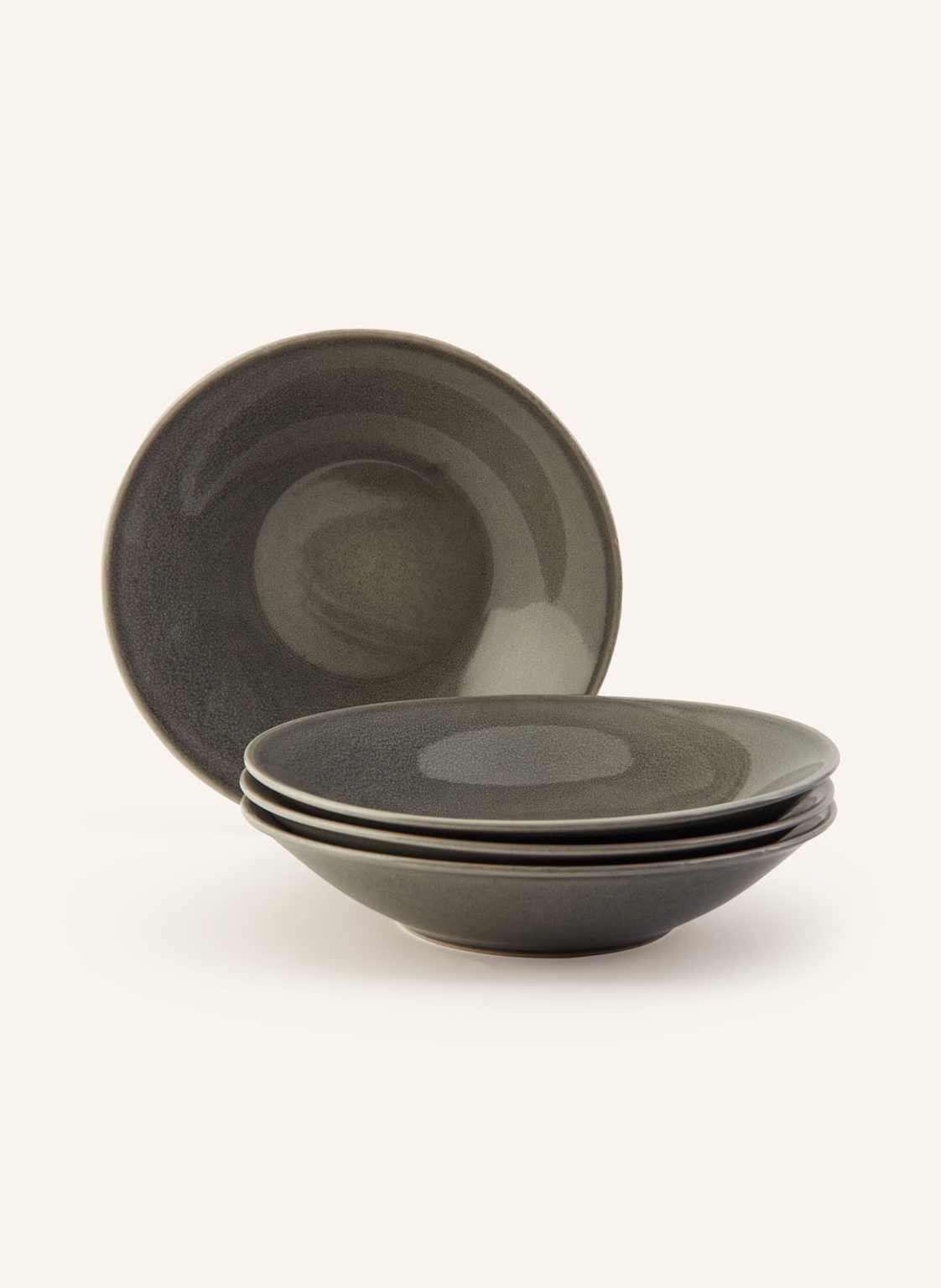 Broste Copenhagen 4er-Set Suppenteller Nordic Rain grau Broste Copenhagen 4er-Set Suppenteller Nordic Rain grau von BROSTE COPENHAGEN