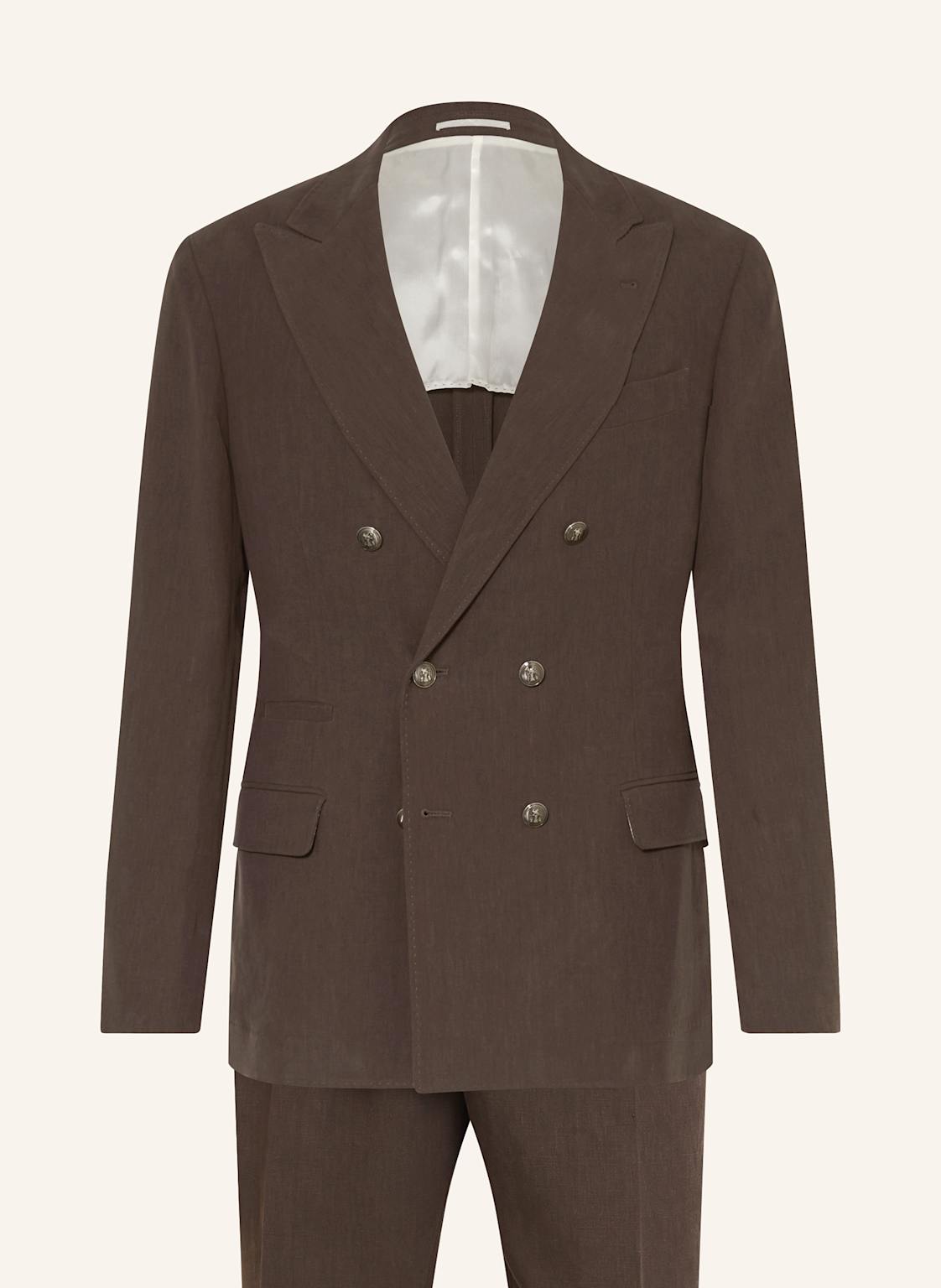 Brunello Cucinelli Anzug Extra Slim Fit Aus Leinen braun Brunello Cucinelli Anzug Extra Slim Fit Aus Leinen braun von BRUNELLO CUCINELLI