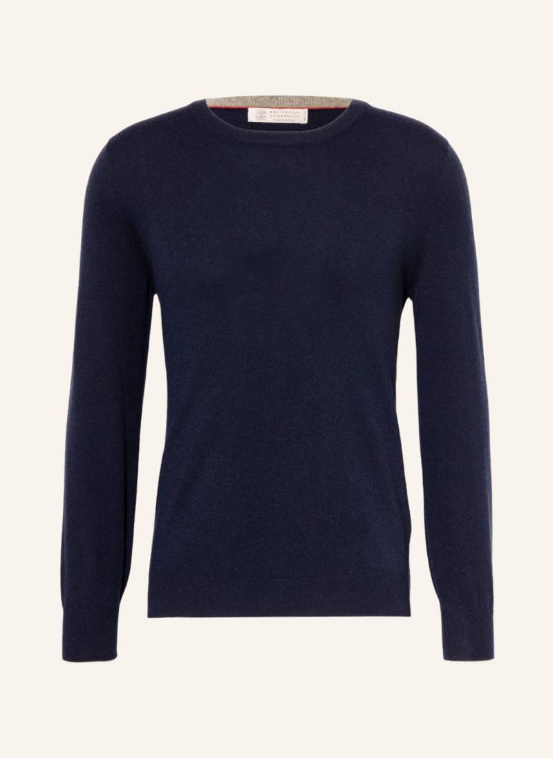 Brunello Cucinelli Cashmere-Pullover blau von BRUNELLO CUCINELLI