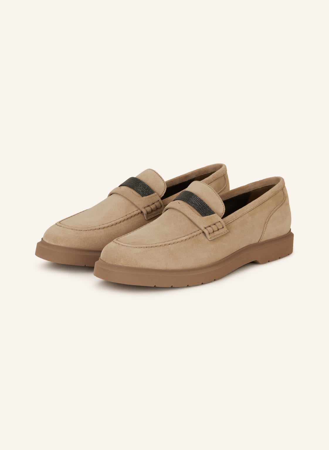 Brunello Cucinelli Penny-Loafer beige von BRUNELLO CUCINELLI