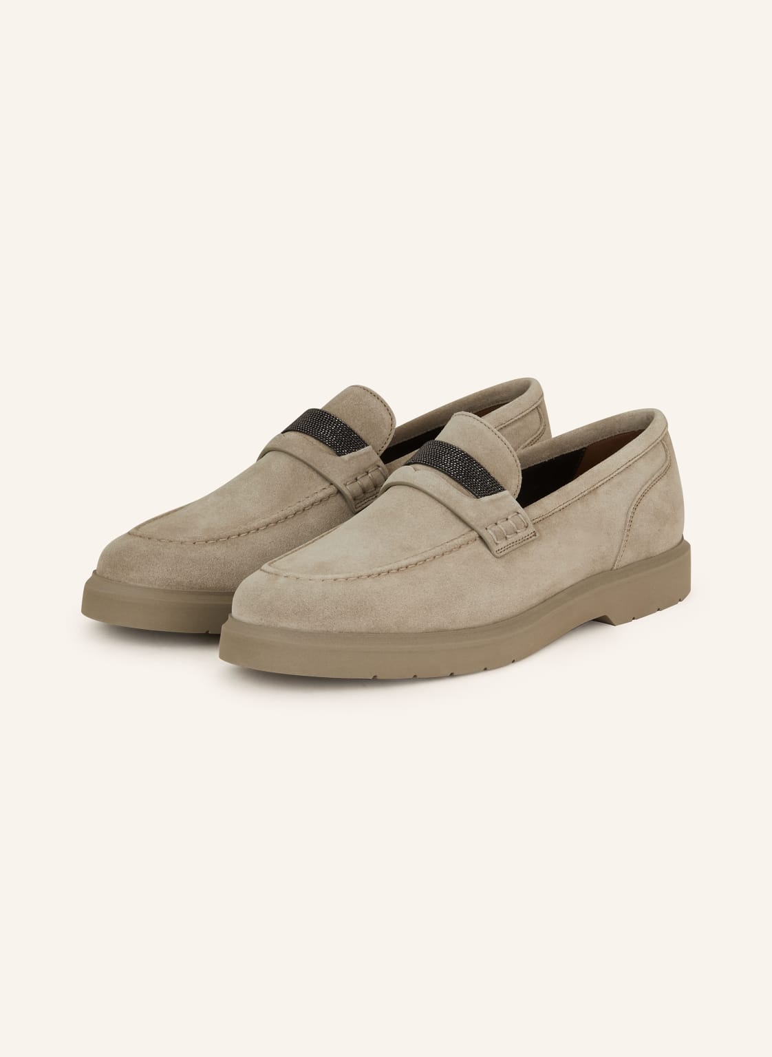 Brunello Cucinelli Penny-Loafer grau von BRUNELLO CUCINELLI