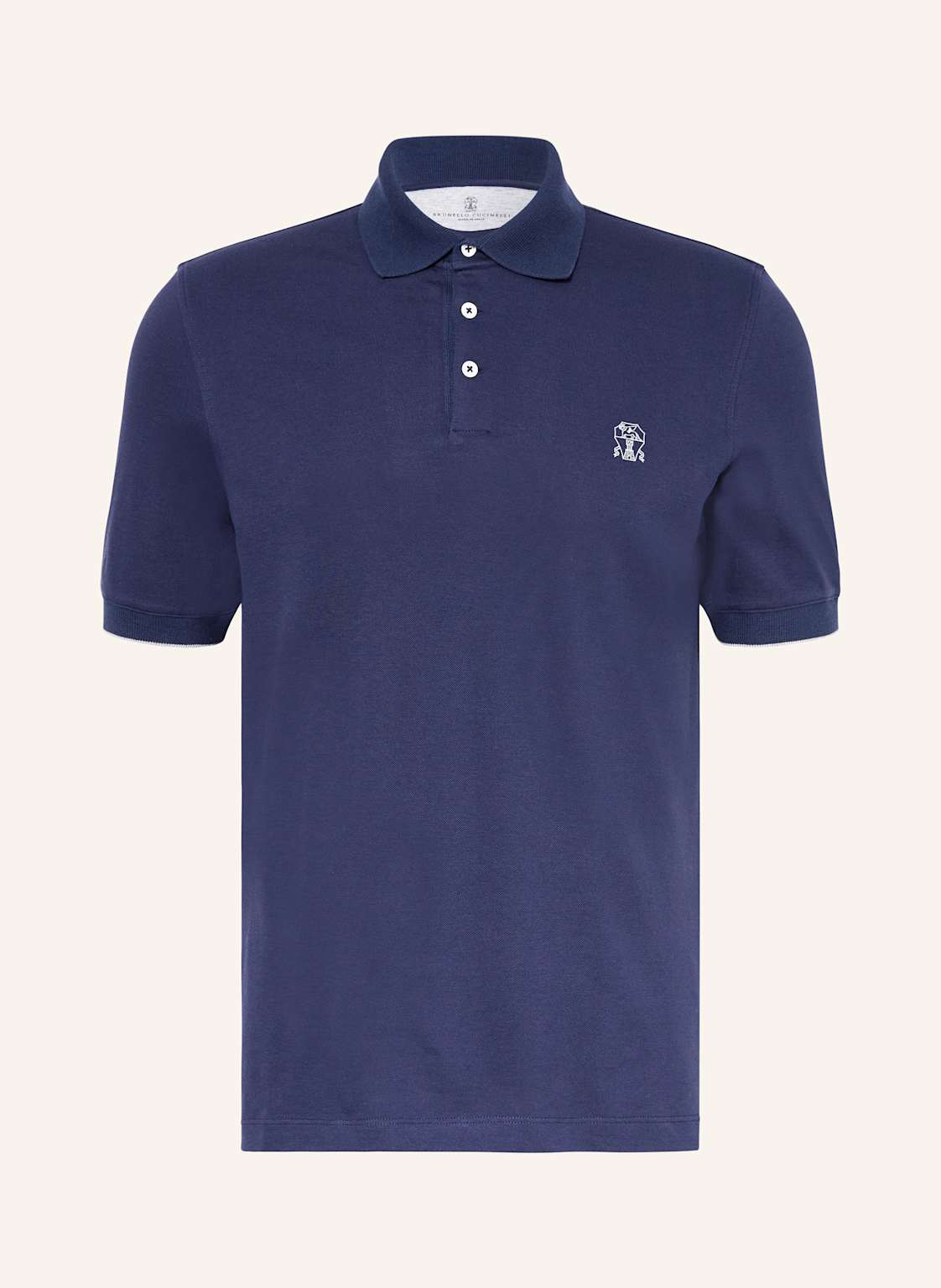 Brunello Cucinelli Piqué-Poloshirt blau Brunello Cucinelli Piqué-Poloshirt blau von BRUNELLO CUCINELLI