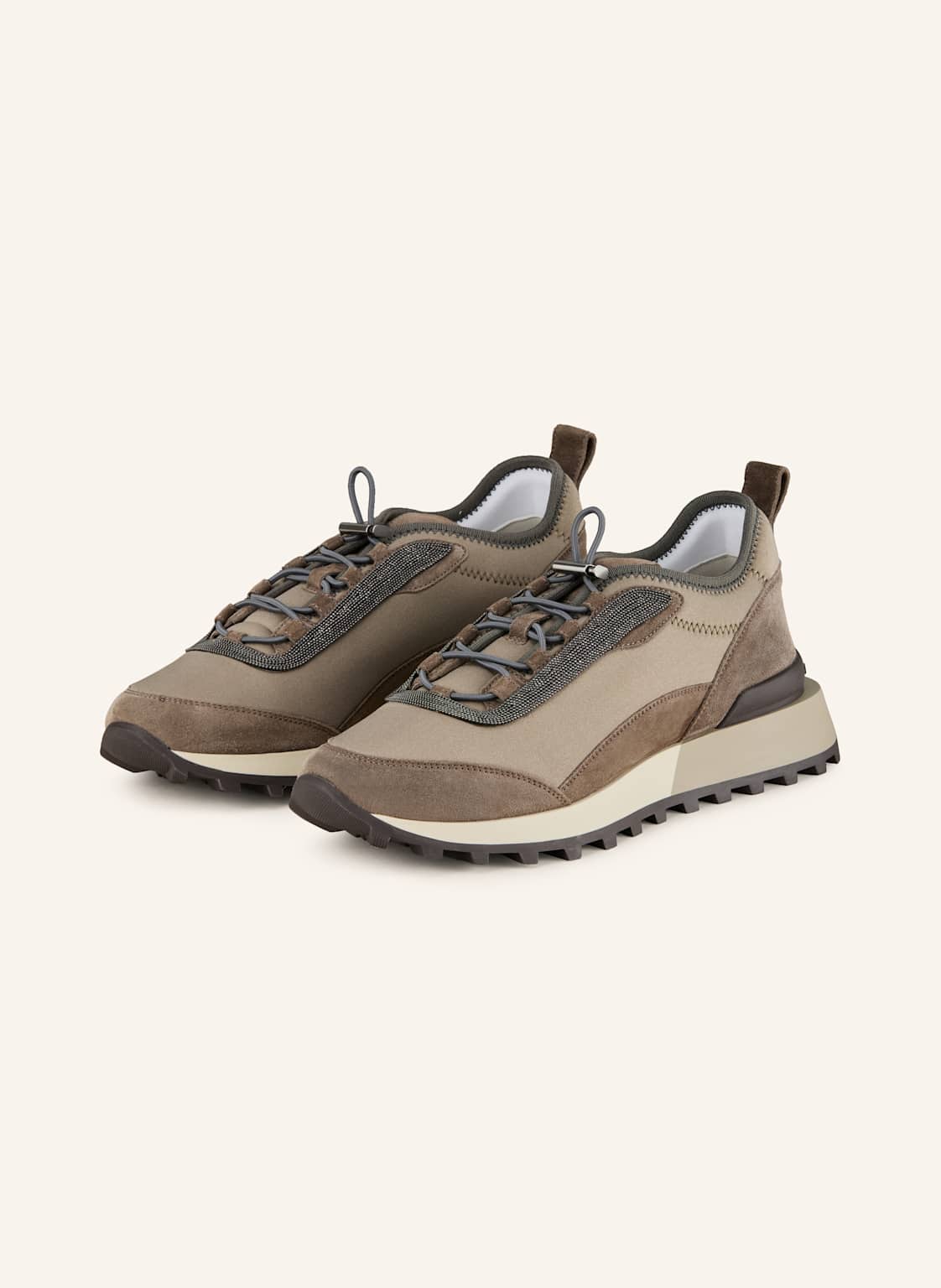 Brunello Cucinelli Sneaker Mit Schmucksteinen braun Brunello Cucinelli Sneaker Mit Schmucksteinen braun von BRUNELLO CUCINELLI