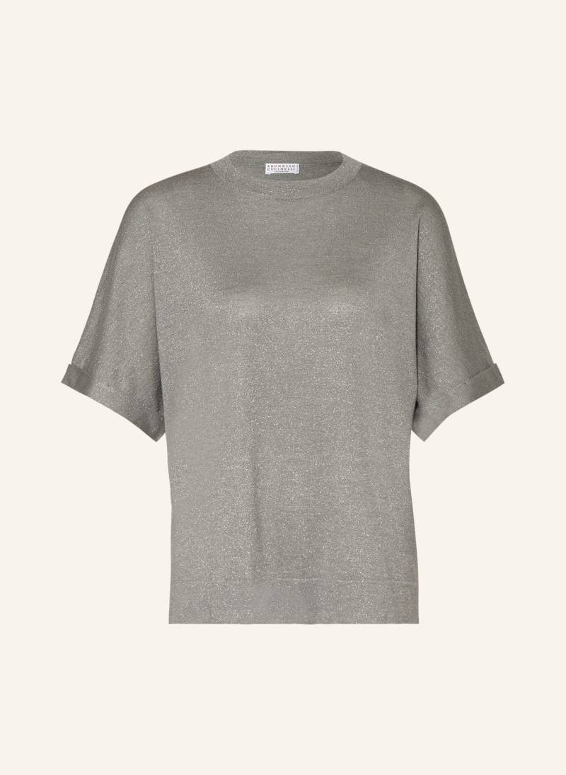 Brunello Cucinelli T-Shirt Mit Cashmere Und Seide grau von BRUNELLO CUCINELLI