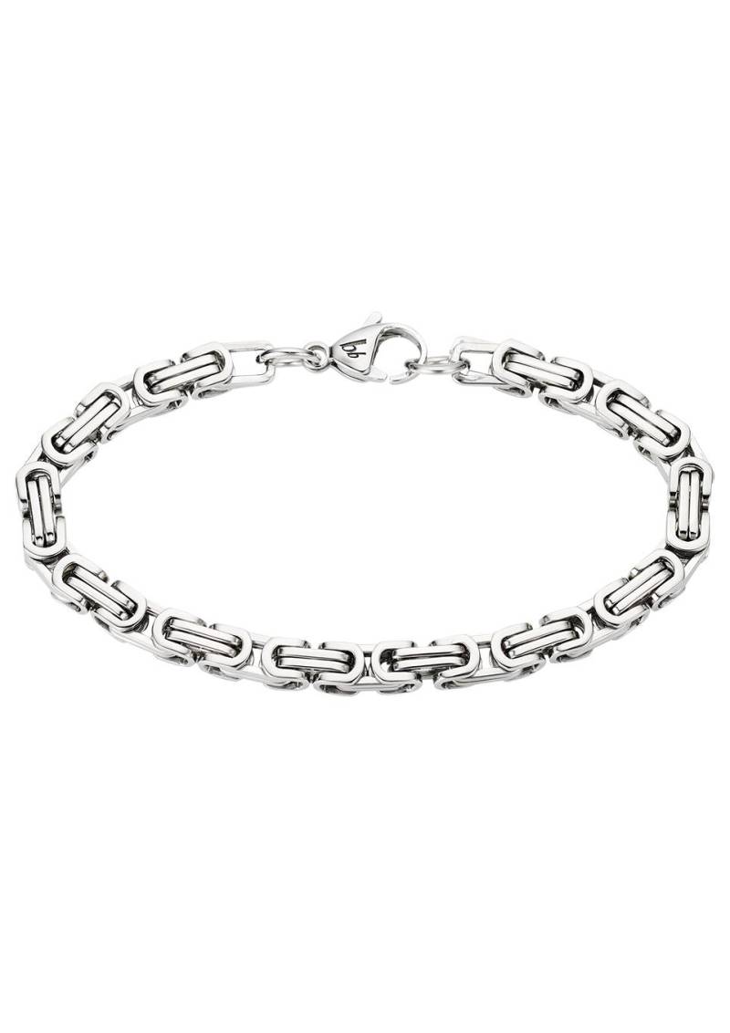 Bruno Banani Edelstahlarmband »Schmuck Geschenk Armkette Königskette 4-Kant-Optik Silberfarben« von Bruno Banani