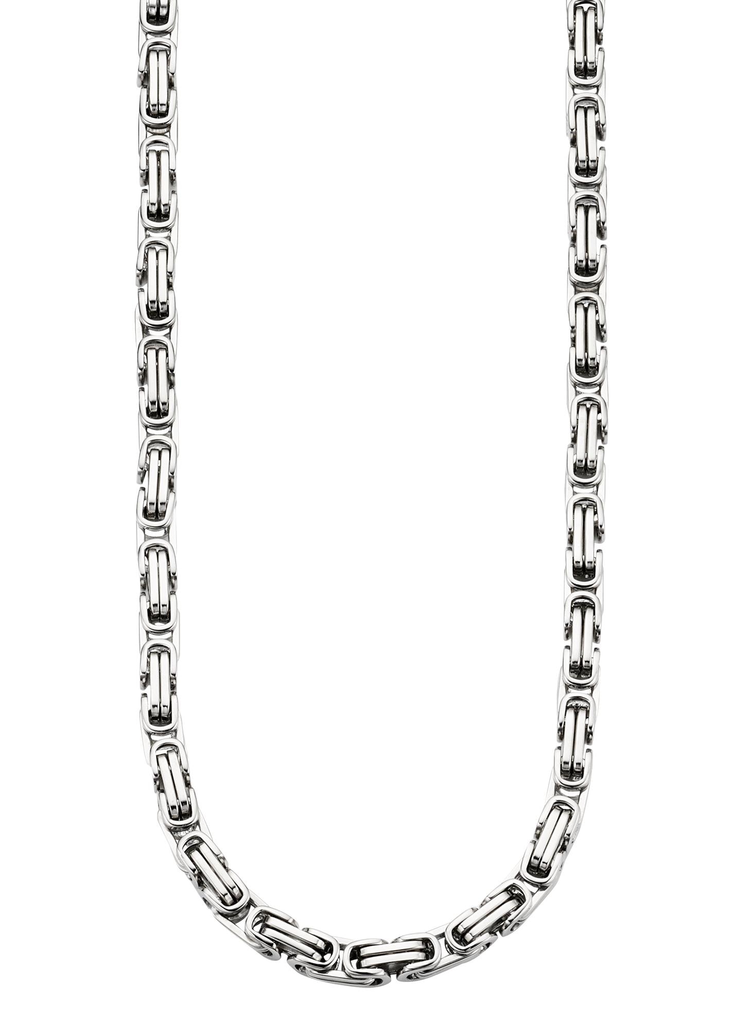 Bruno Banani Edelstahlkette »Schmuck Geschenk Halskette Königskette 4-Kant-Optik Silberfarben« von Bruno Banani