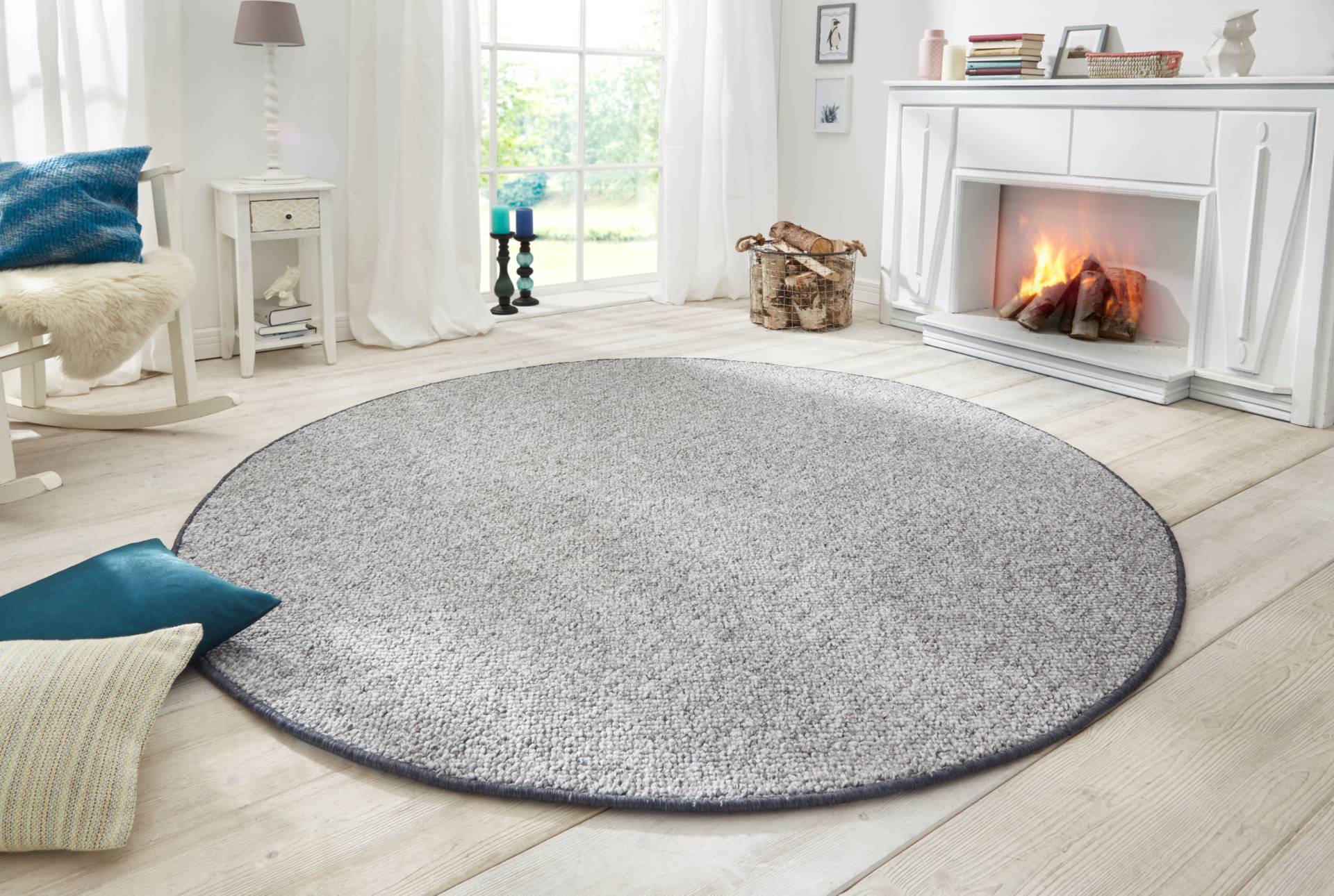 HANSE Home Teppich »Wolly 2«, rund, 12 mm Höhe, Flachgewebe, Skandi, Woll-Optik, Esszimmer, Wohnzimmer, Flur HANSE Home Teppich »Wolly 2«, rund, 12 mm Höhe, Flachgewebe, Skandi, Woll-Optik, Esszimmer, Wohnzimmer, Flur von HANSE Home