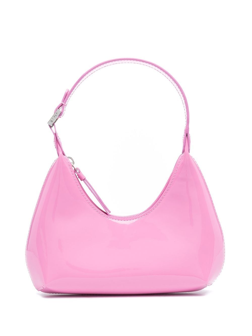BY FAR Baby Amber patent leather shoulder bag - Pink von BY FAR