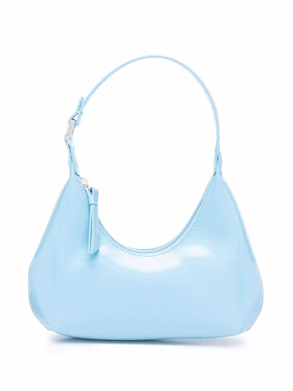 BY FAR Baby Amber semi-patent leather shoulder bag - Blue von BY FAR