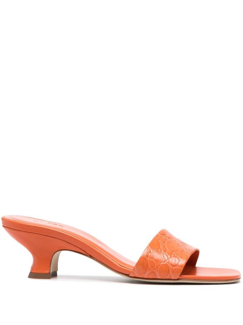 BY FAR Ceni crocodile-embossed mules - Orange von BY FAR